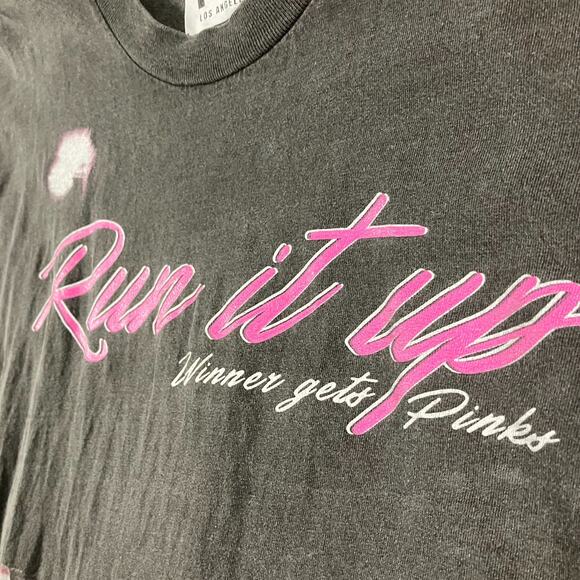 Run It Up Pink JDM Car Graphic T-Shirt Mens XL Black Streetwear Racing Drift Tee - Picture 6 of 10